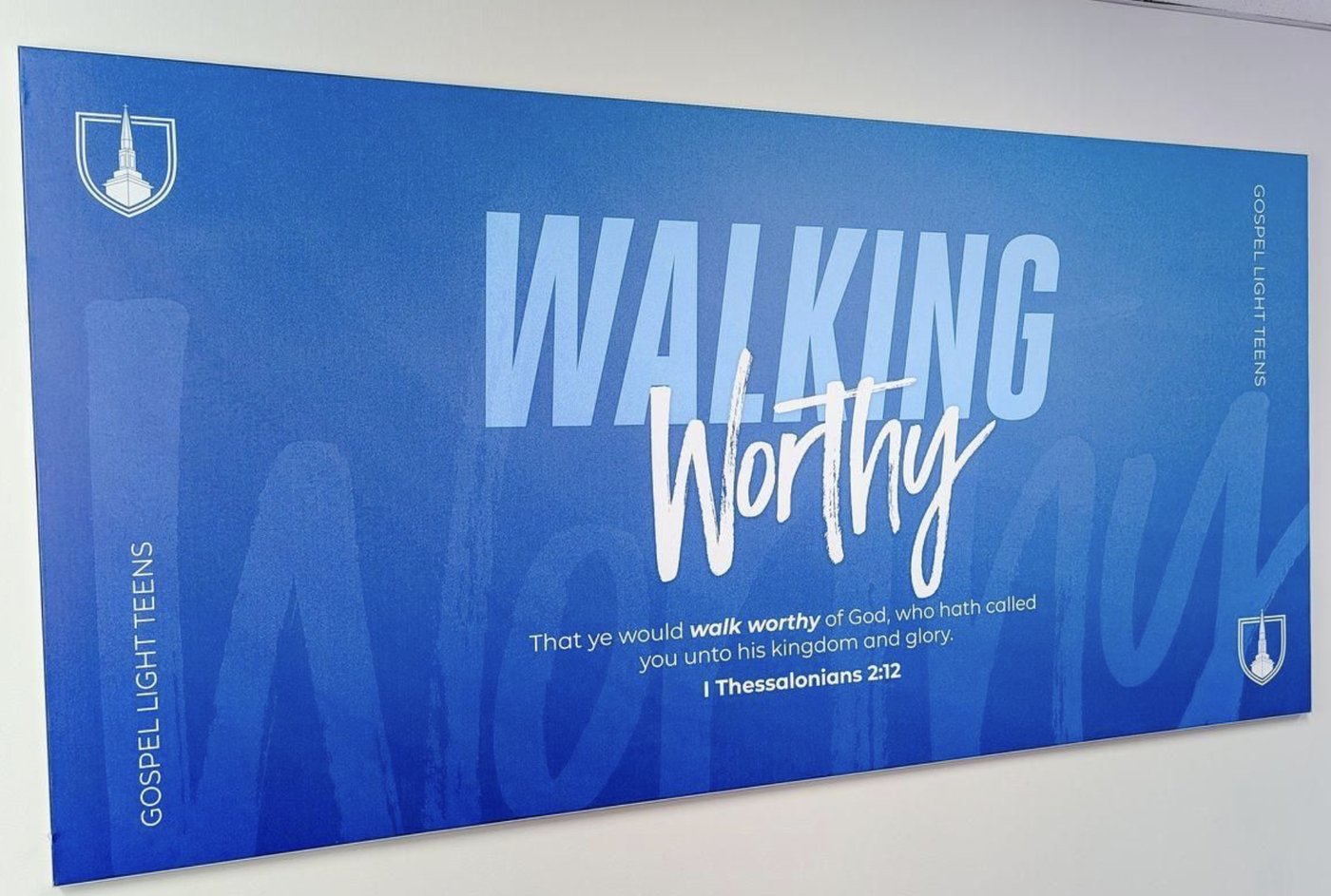 Sermon series wall poster printed in-house
