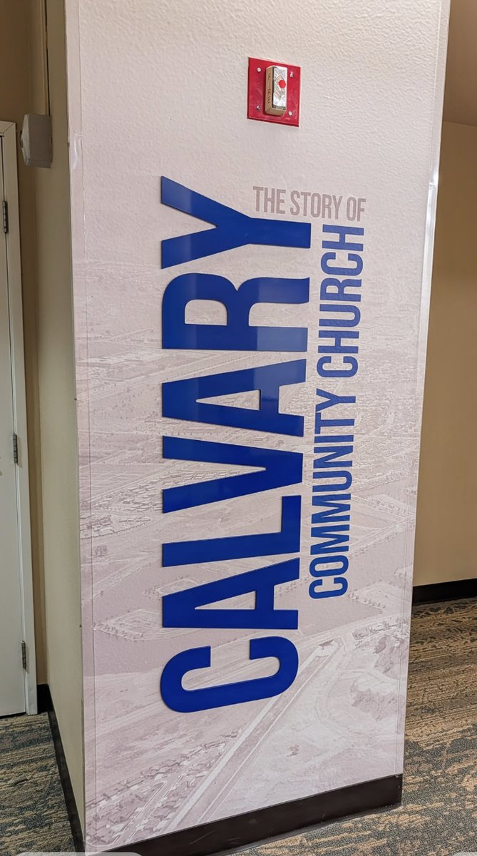 Calvary Community Church indoor wall sign
