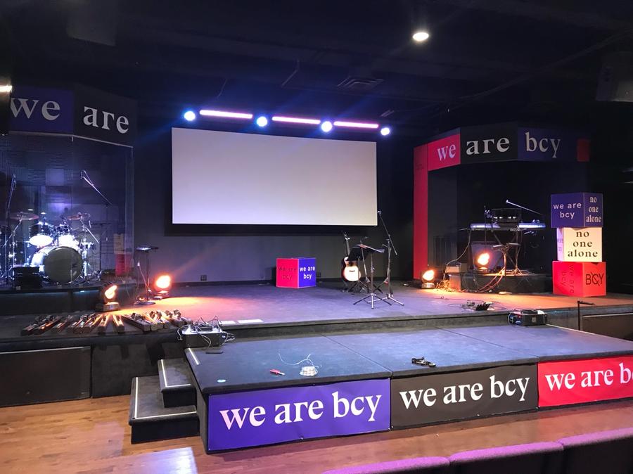 Large conference banners and signage for church event
