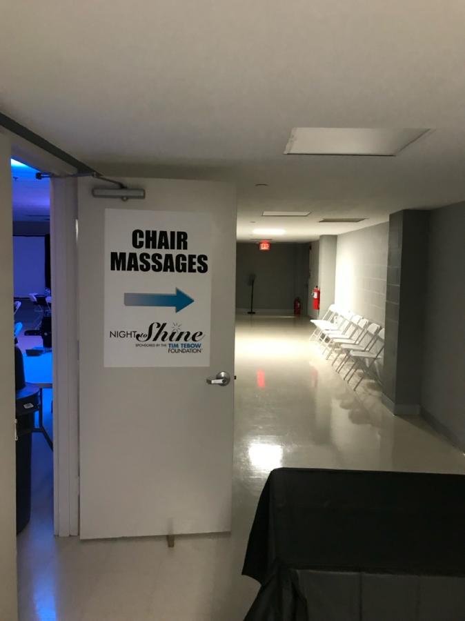 Directional event signage printed for church conference